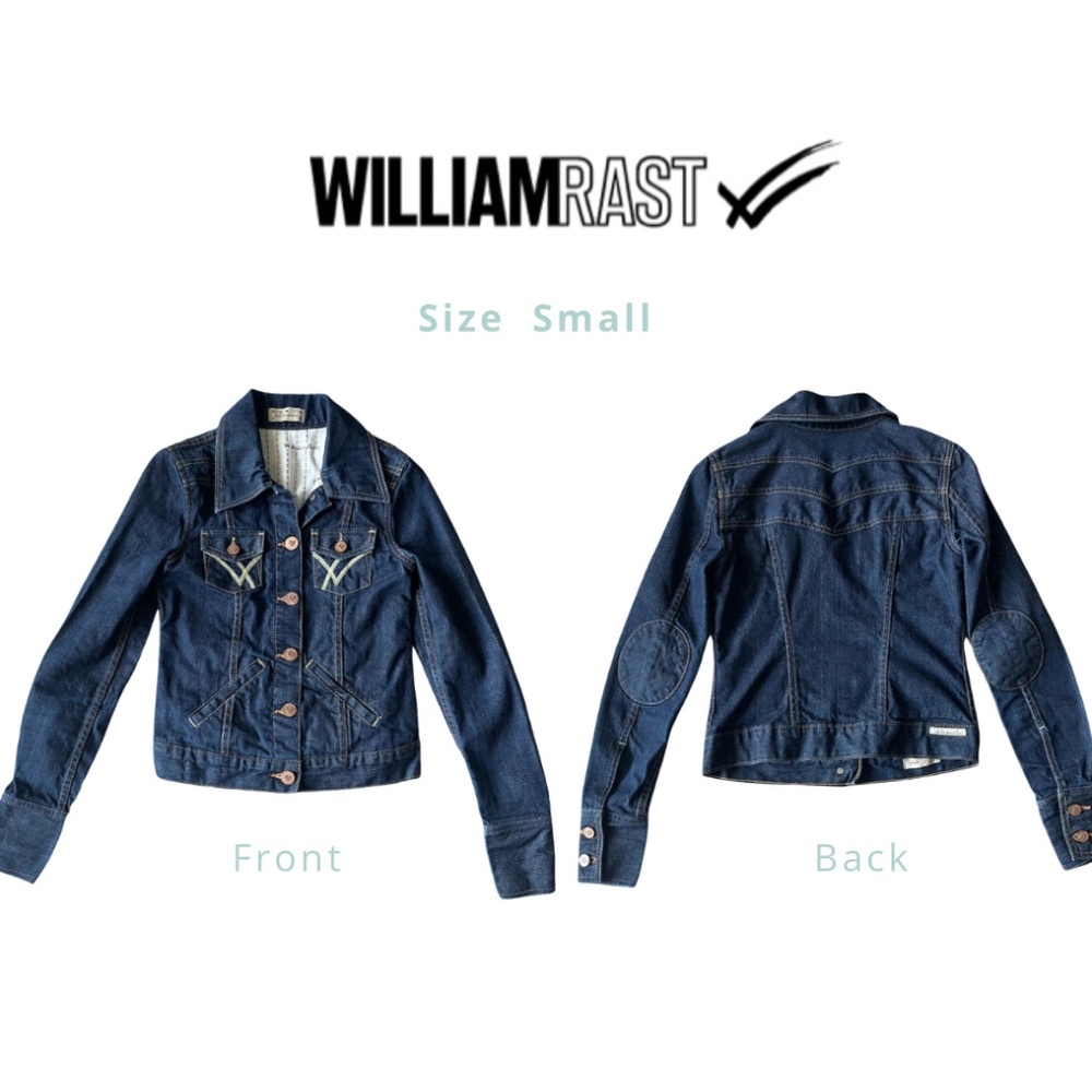 William Rast Trucker Jean Jacket - Y2K Lila Style, Size S, Fitted, 2000s Vintage